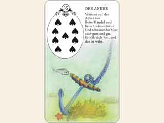 Kartenlegen Lenormandkarte Der Anker Deutung als Tageskarte