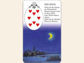 Kartenlegen Lenormandkarte Der Mond Deutung als Tageskarte
