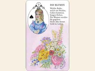 Kartenlegen Lenormandkarte Die Blumen Deutung als Tageskarte