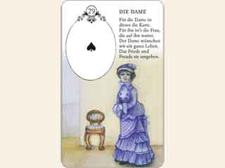 Kartenlegen Lenormandkarte Die Dame Deutung als Tageskarte