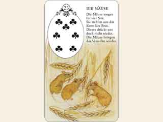 Kartenlegen Lenormandkarte Die Mäuse Deutung als Tageskarte