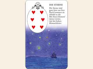 Kartenlegen Lenormandkarte Die Sterne Deutung als Tageskarte