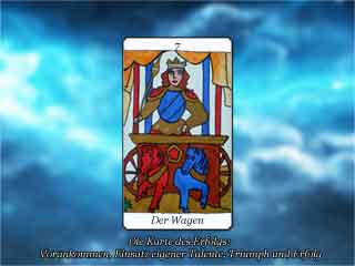 Kartenlegen Tarotkarte Der Wagen und ihre Bedeutung im Tarot